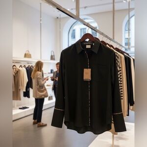 NWT - Burberry Blouse with Patterned Check